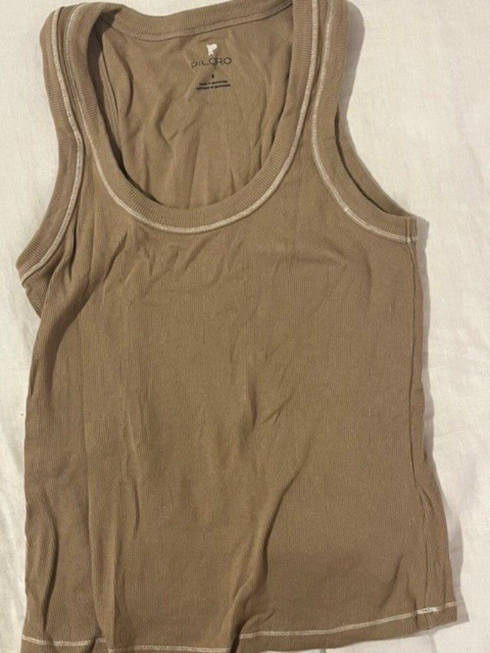 Anthropologie Pilcro tank, size small, color tan